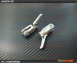 Hawk Creation MSH PROTOS 380 Metal Main Rotor Grips (Silver)